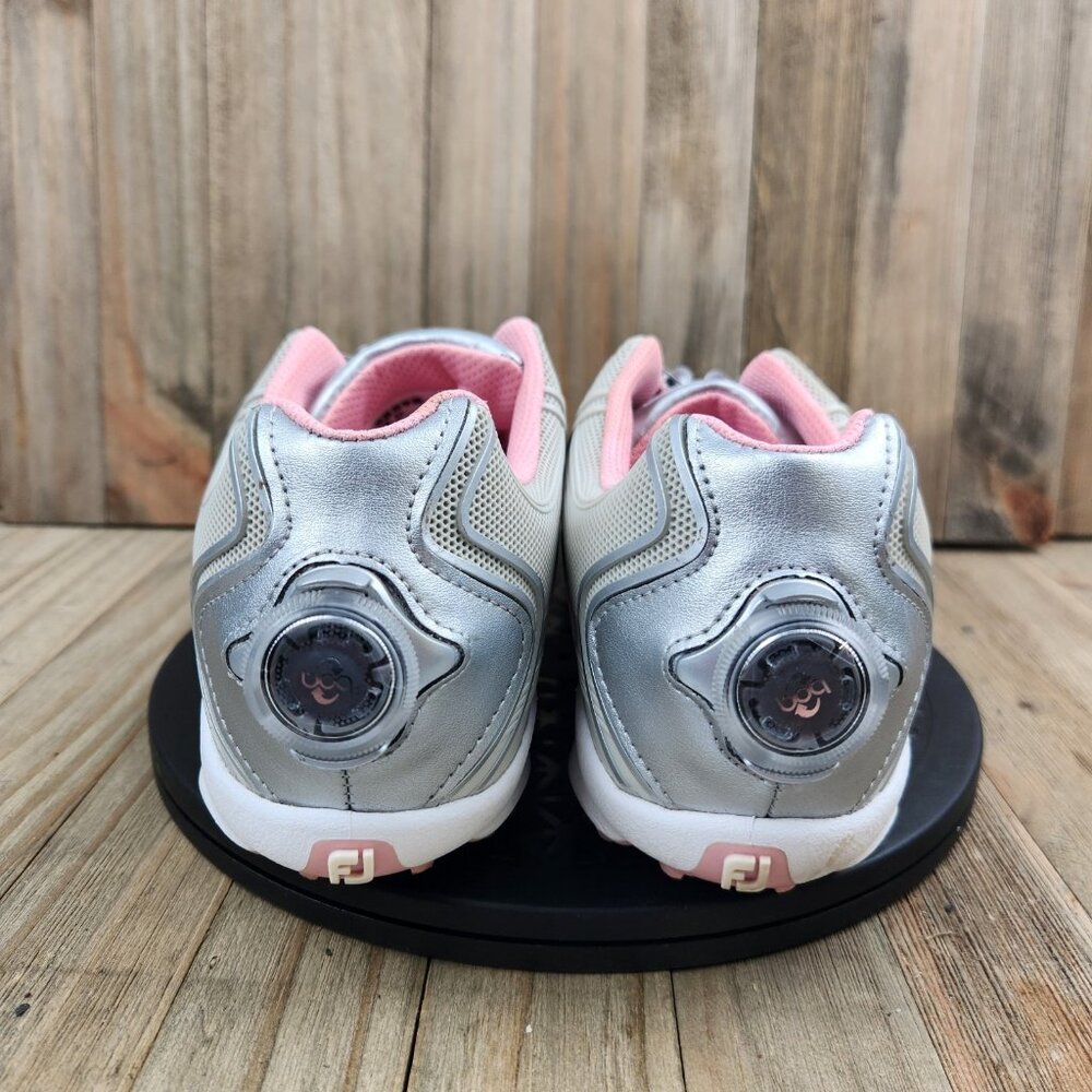 FootJoy Women's Gray and Pink Athletic Golf Shoes - Picture 4 of 9